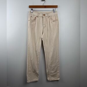 KINDERSALMON Women Beige Straight Leg Pant Size 1 Small